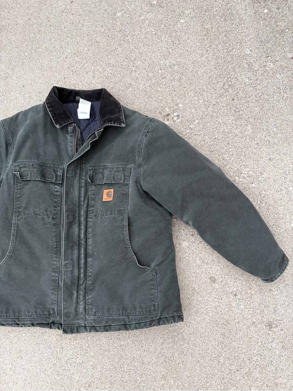 Carhartt Duck Canvas Chore Coat C26 MOS Lined Work Jacket Large Streetwear Mens